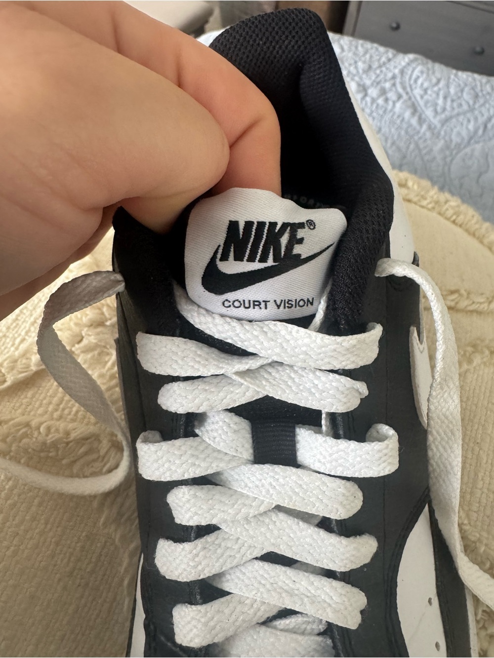 Nike black & white Court Vision Low Men's Sneakers size 8 (women 9.5) - Picture 4 of 15